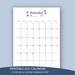Printable Calendar 2021, , Handlettering, Monthly Calendar, , Desk ...