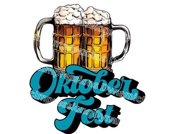Oktoberfest Clipart - Decoraciones Oktoberfest - Vasos de cerveza Clip Art - Festive Brews Stein Graphics - Descarga instantánea svg, jpg, pdf, png