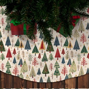 Grillige kerstboomrok - Feestelijk vakantiedecor - Uniek vakantiedecor - Unieke kerstrok voor boombasis