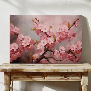 Sakura Cherry Blossom Wall Decor - Japanese Inspired Canvas Print