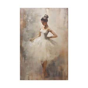 Vintage Ballerina Nursery Art - Enchanted Ballet Dreams - Wall Art - Baby Girl Nursery - Girls Room Decor Canvas Print