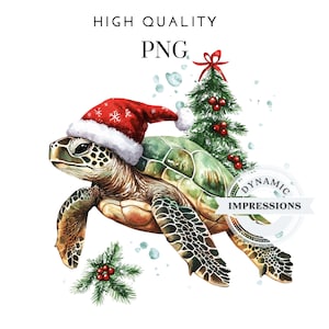 Albero di Natale tartaruga marina PNG - Tartaruga marina di Natale - Tartaruga marina PNG per magliette - Download immediato
