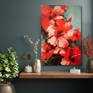 Canvas Print:  Midnight Bloom Canvas Art – Abstract Ink Flower Wall Print main image 0