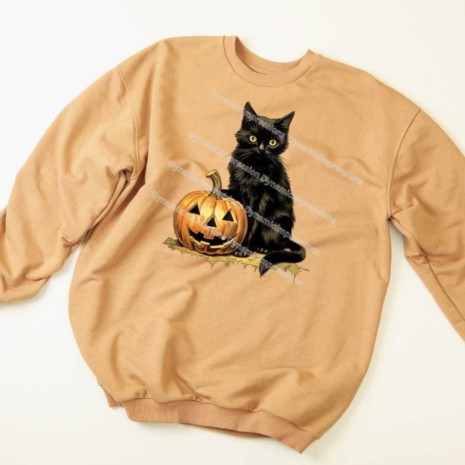 Retro Vintage Halloween Black Cat Jack O' Lantern High Quality Clip Art ...