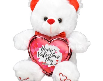 Teddy Bear Happy Valentines Day Picture Frame Heart Shaped Chocolates Gift Bag Gift for Girlfriend Boyfriend Wife Husband Best Friend Etsy