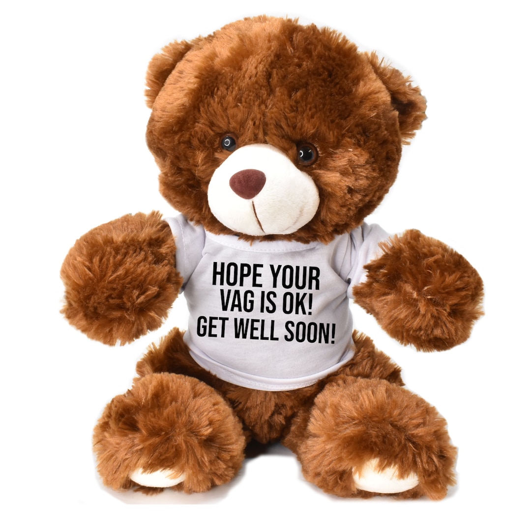 Funny Get Well Soon Gift Feel Better Soon Teddy Bear Think of You Recovery  Care Package Card 