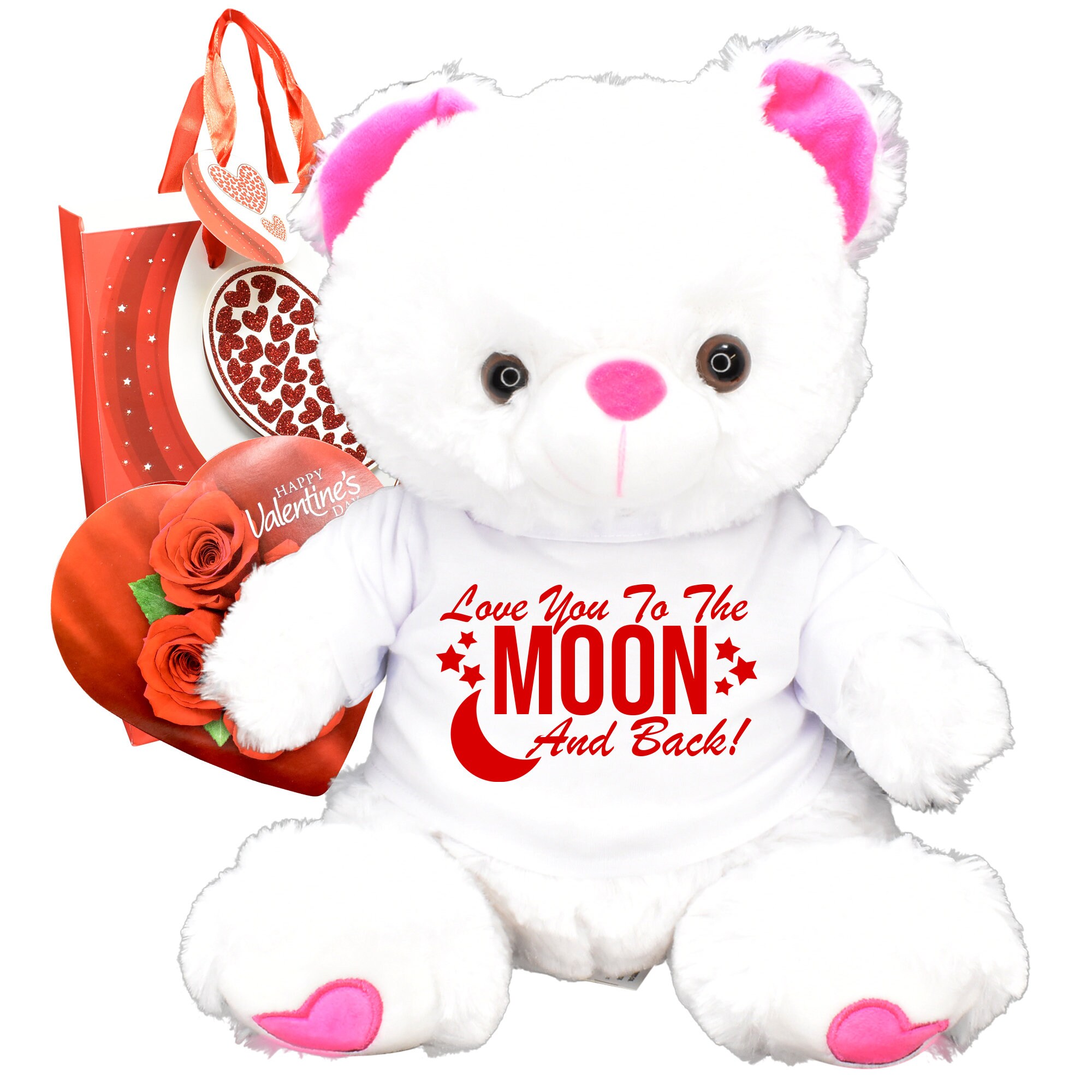 teddy bear and chocolates valentines day