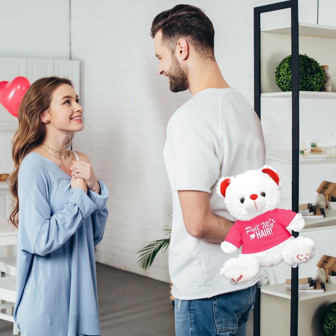 Pull My Hair Funny Teddy Bear Plush Girlfriend Boyfriend | Etsy