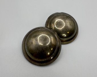 Vintage Silver Half Sphere Earrings