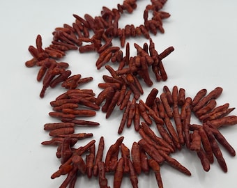Antique Ariscuro Red Coral Branch Necklace