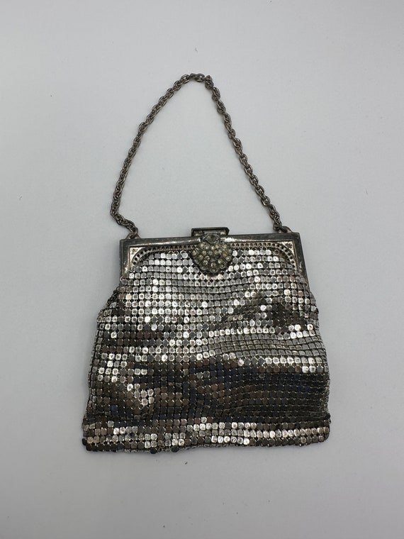 Antique Whiting and Davis Silver Mesh Purse, 1930'