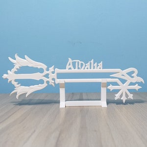Personalized Oathkeeper Keyblade with Custom Name | Kingdom Hearts Inspired | KH Font | 3D Printed