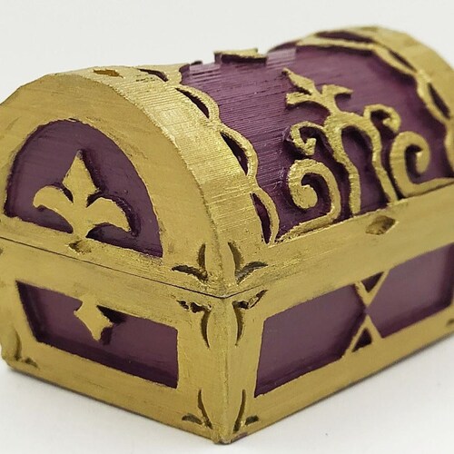 KH Red Treasure Chest kingdom Hearts Inspired Hinged Etsy