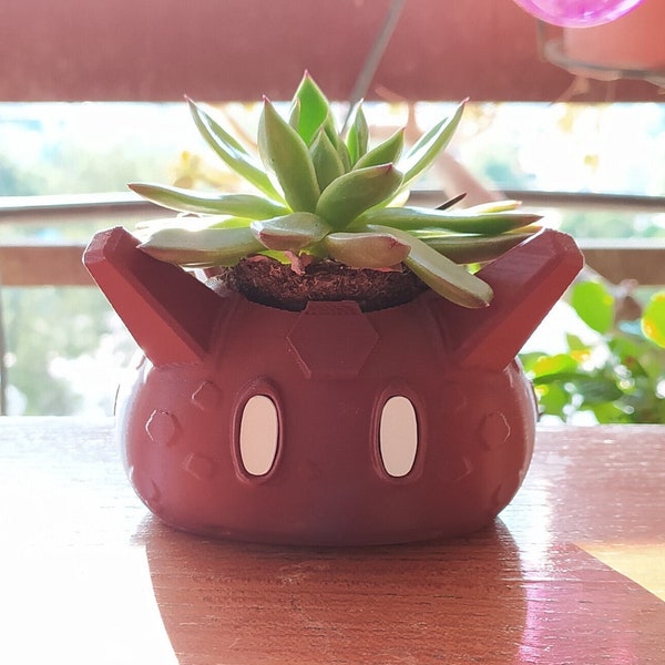 Cute Geo Slime Succulent Planter (inspirado en Genshin Impact) / REMAKE / 3D Printed