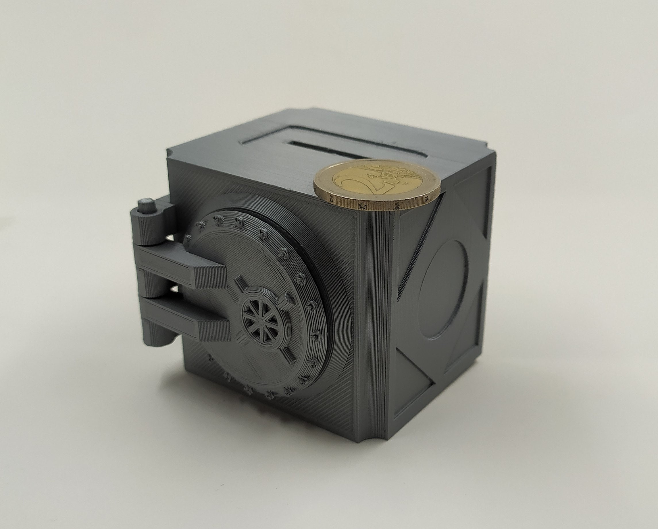 Safe Vault Piggy Bank With Hinged Door 3D Printed Etsy