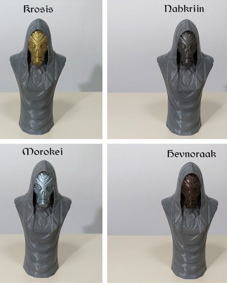 Dragon Priests Busts from Skyrim Hand Painted 3D Printed image 7