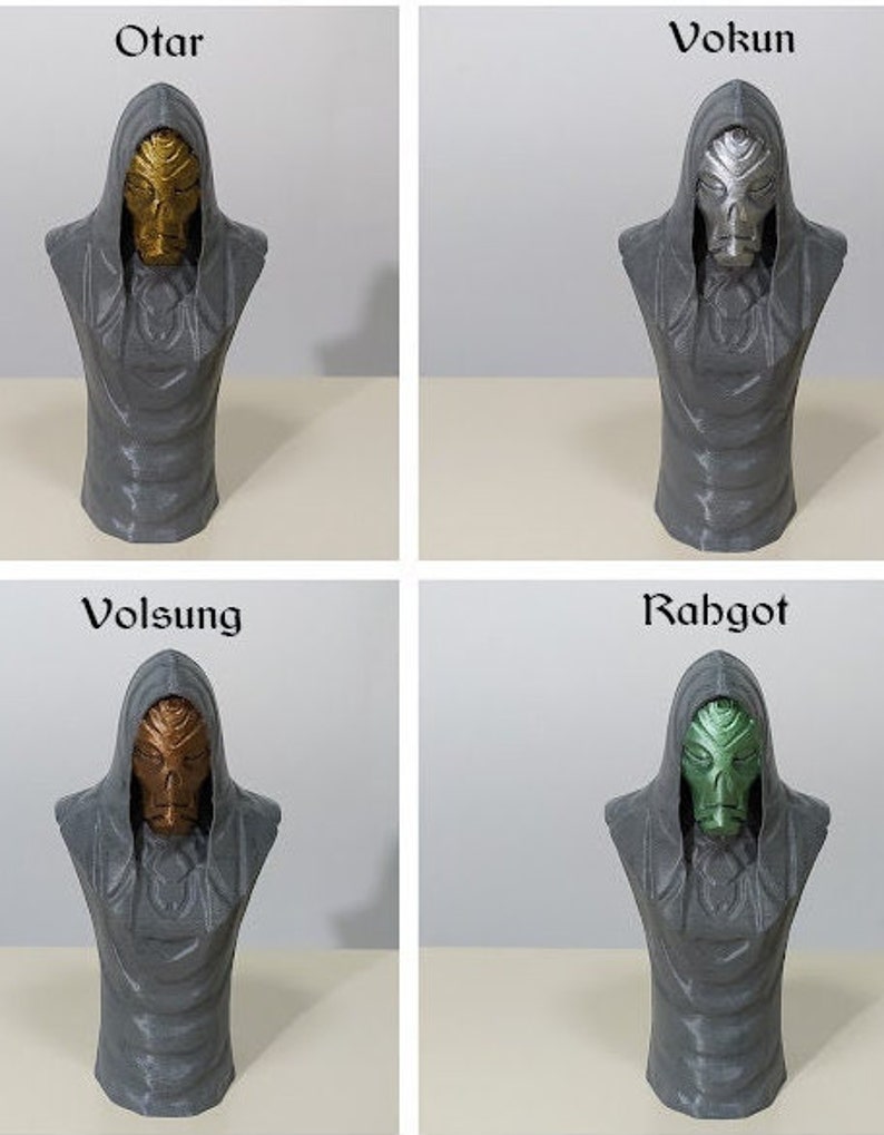 Dragon Priests Busts from Skyrim Hand Painted 3D Printed image 8