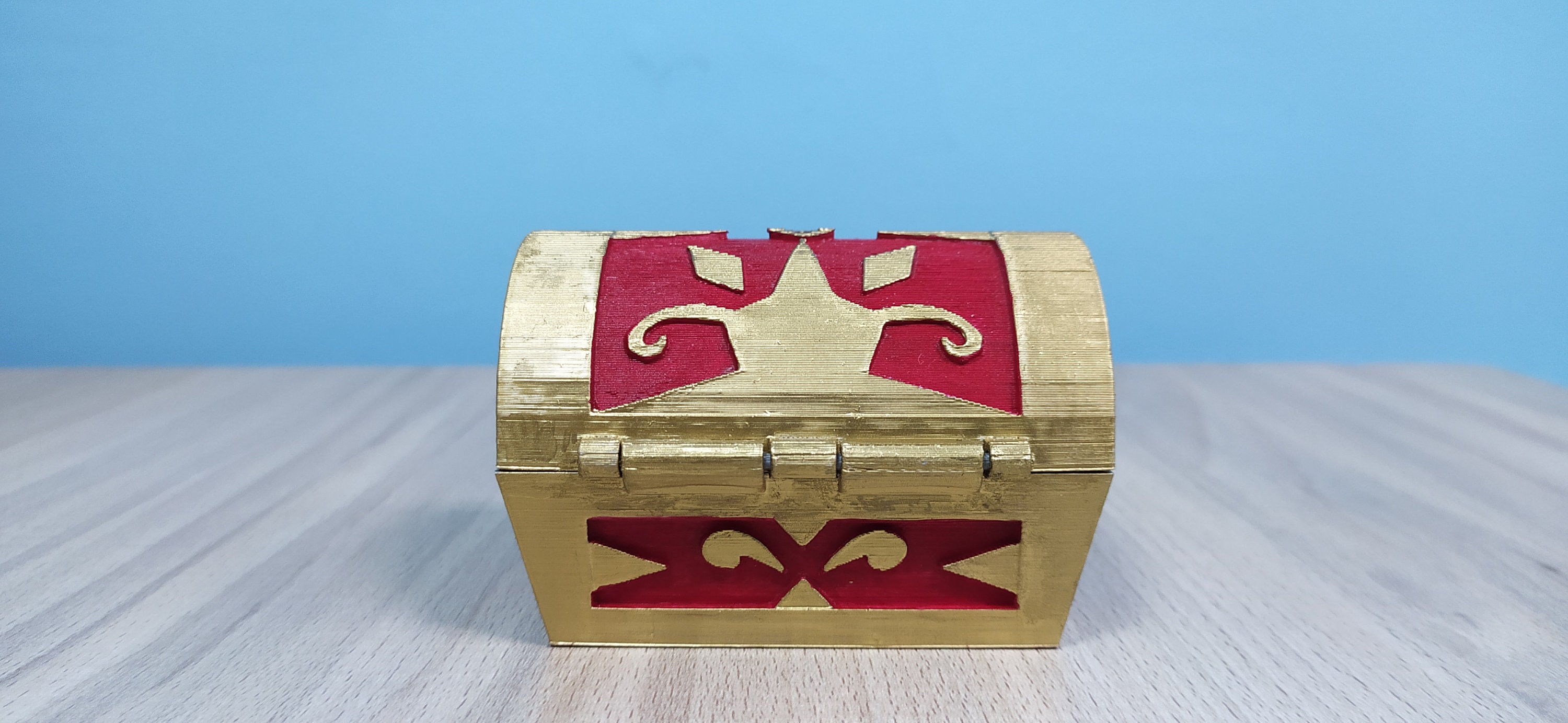 KH Red Treasure Chest kingdom Hearts Inspired Hinged Etsy