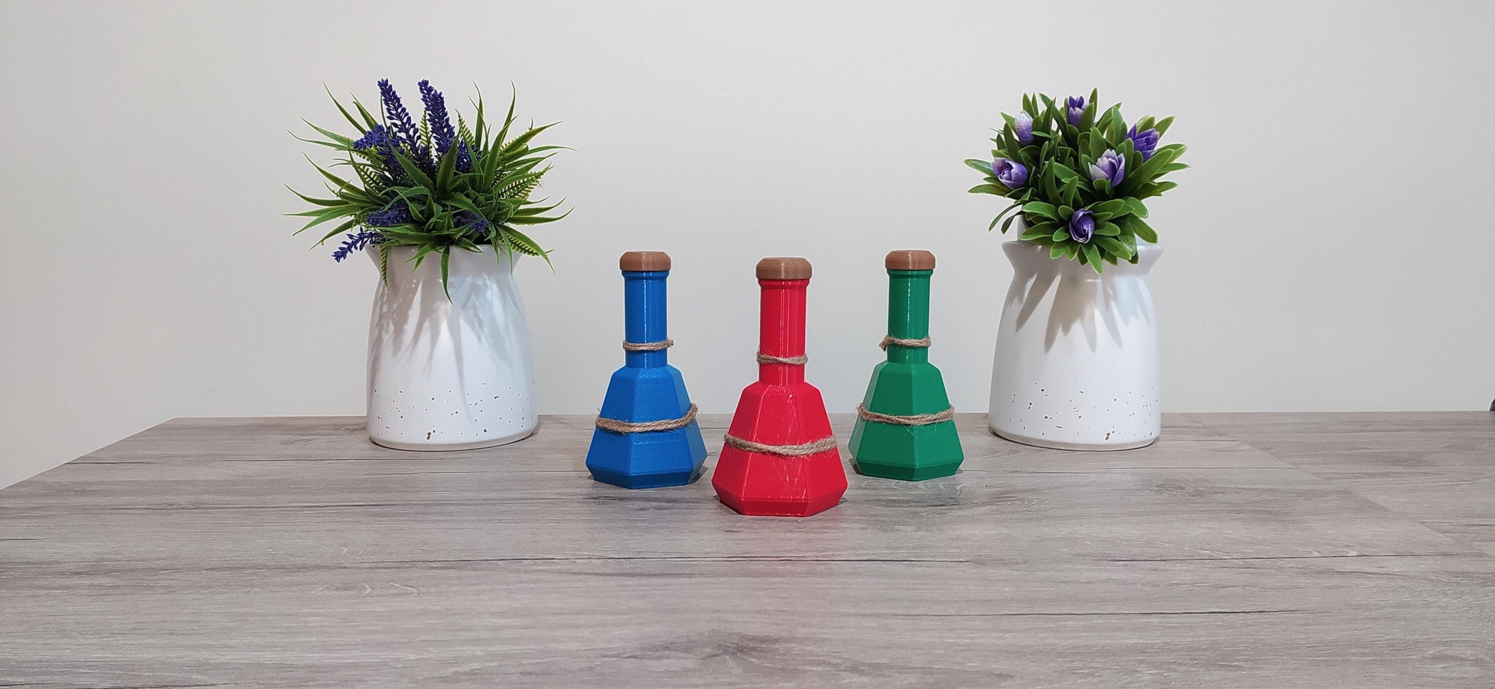 Skyrim Lesser Potion of Health/Magic/Stamina | Skyrim Potions | Skyrim Decor | 3D Printed