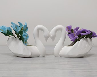 Swans in Love Planters | Custom Sizes upon request | Animal Planter | 3D Printed |