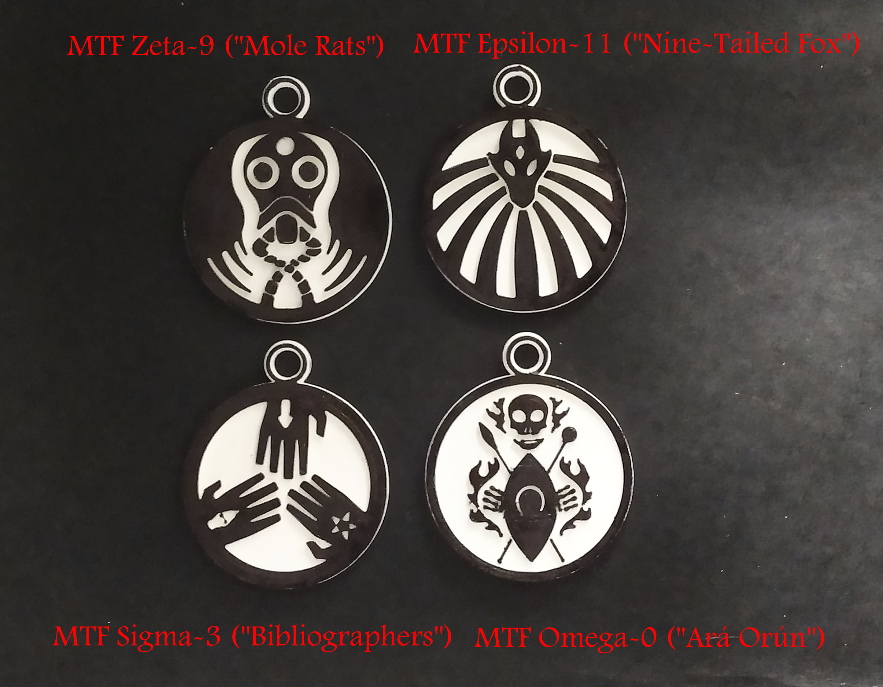 Keychain SCP Foundation Series 1 MTF and GOI Logos 23 Designs 