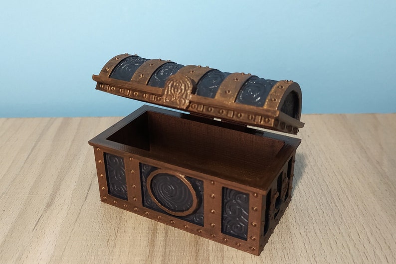 Skyrim Ruins Chest Hinged With Storage Hand Painted 3D Etsy