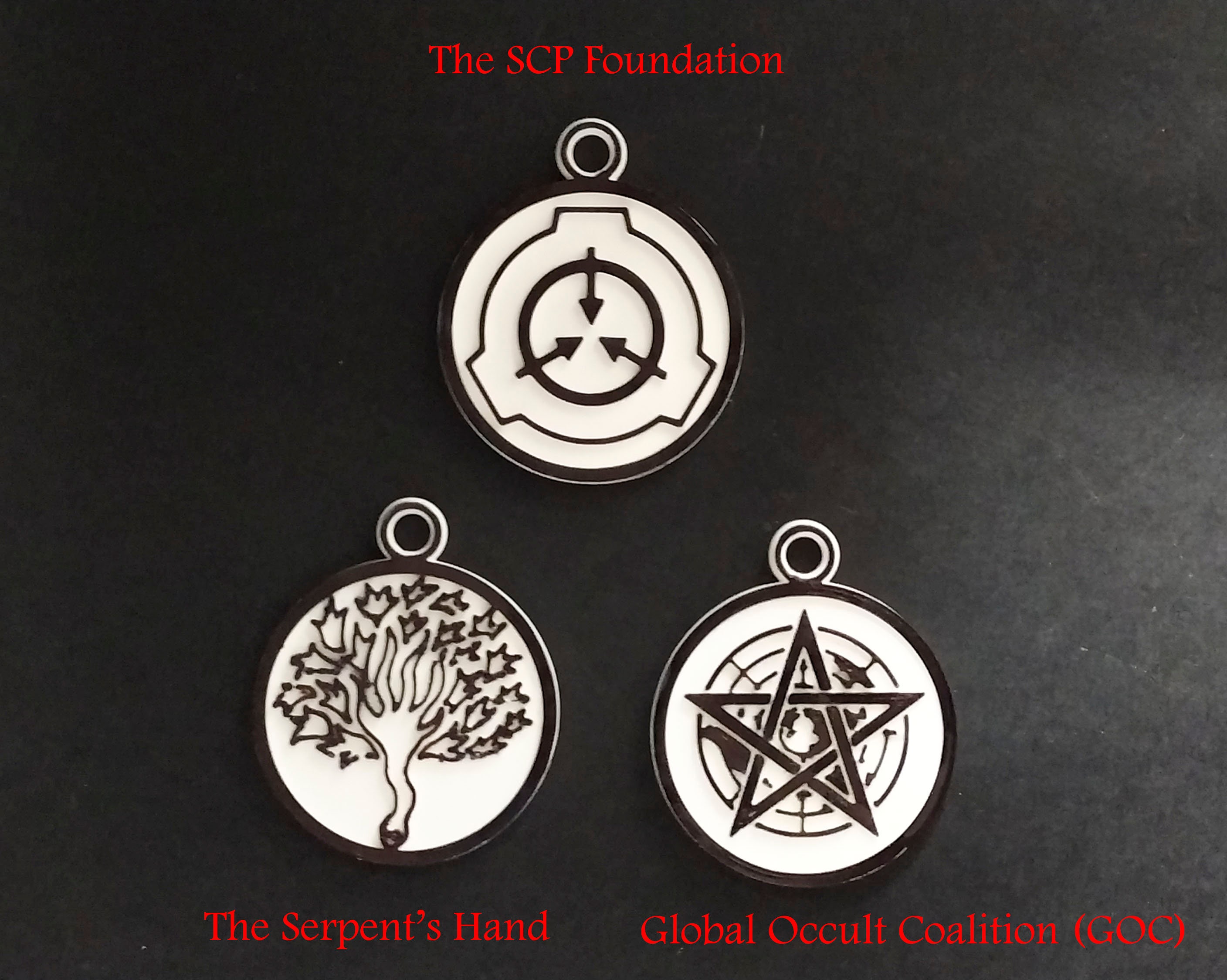 SCP Foundation Keychain 3D Print Model in Keychains 3DExport