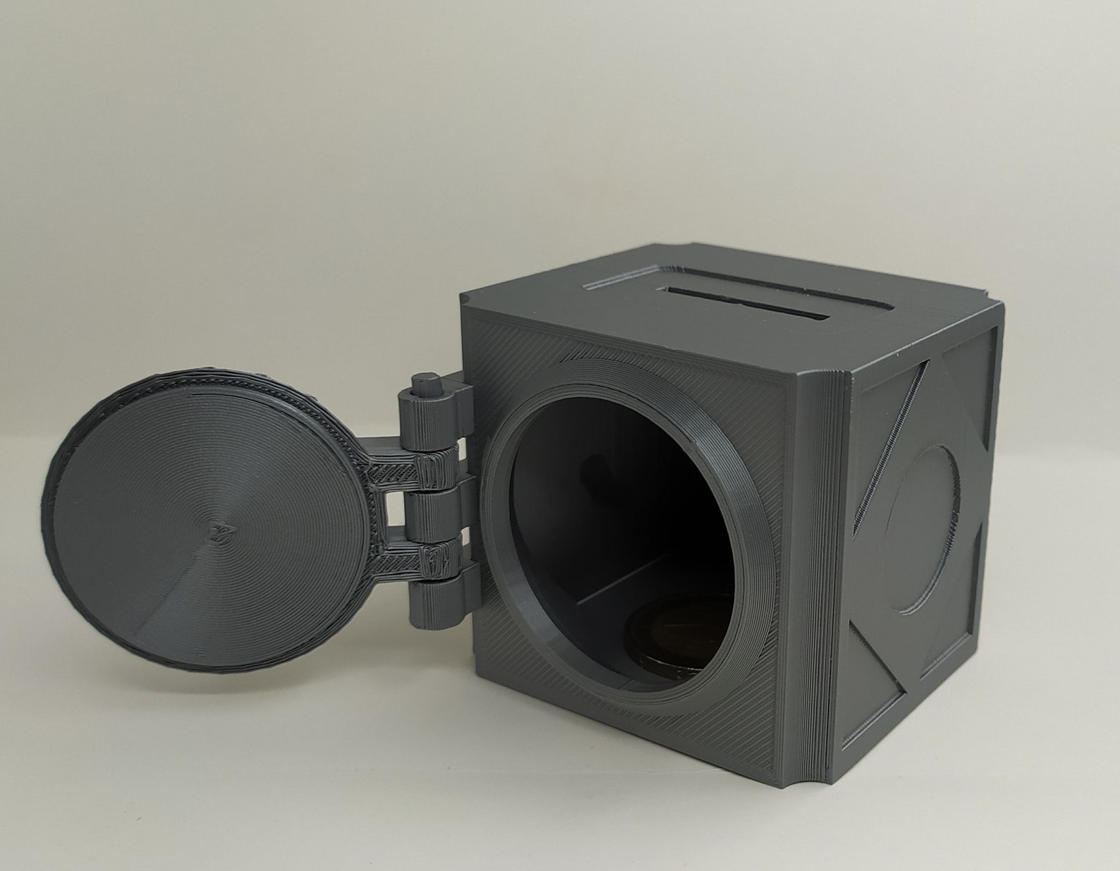 Safe Vault Piggy Bank With Hinged Door 3D Printed Etsy