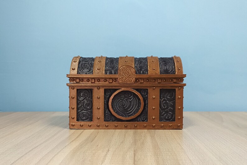 Skyrim XL Ruins Chest Hinged With Storage Hand Painted Etsy