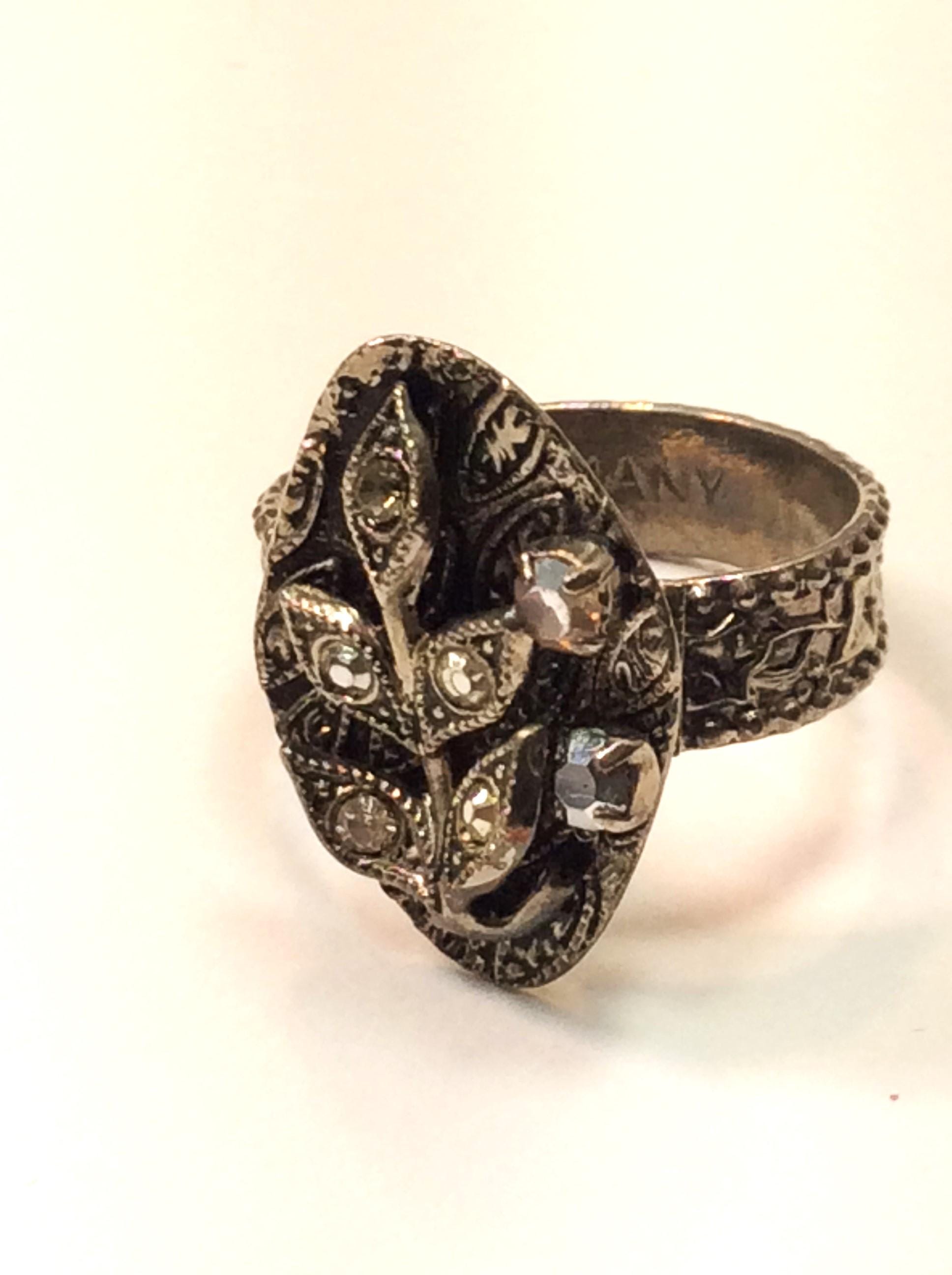B602 used vintage silver925 ring リーフ リング アクセサリー