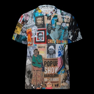 Street Art / Sticker Mural Top -  Urban Art Wall, unisex sports jersey