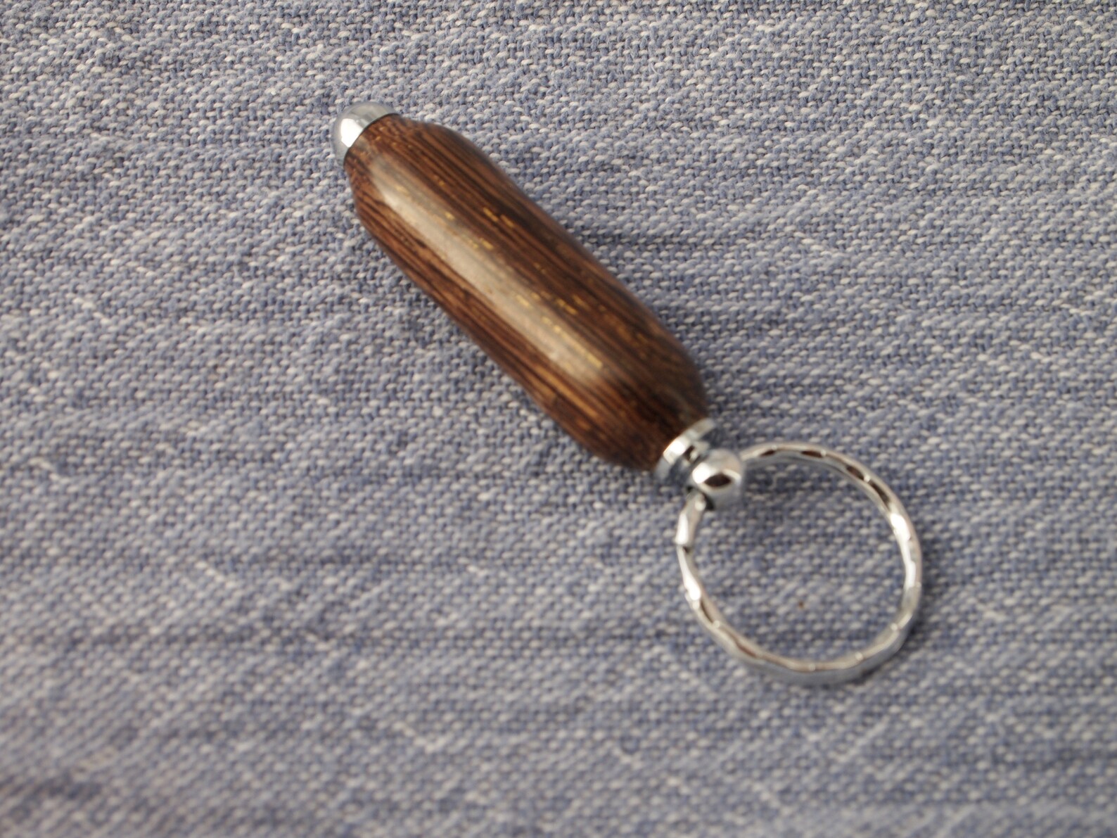 Wood Turned Keyring / Key Chain. Handmade From Wenge Wood in Etsy