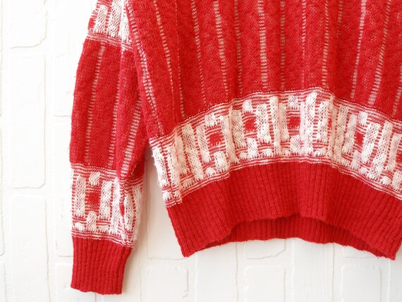 Vintage 1980s oversized acrylic knit sweater | Re… - image 4