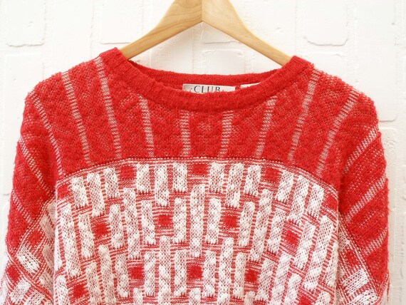Vintage 1980s oversized acrylic knit sweater | Re… - image 3