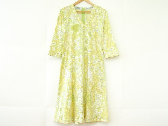 70s style floral cotton tie dress by Averardo Bes… - image 2