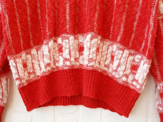 Vintage 1980s oversized acrylic knit sweater | Re… - image 5