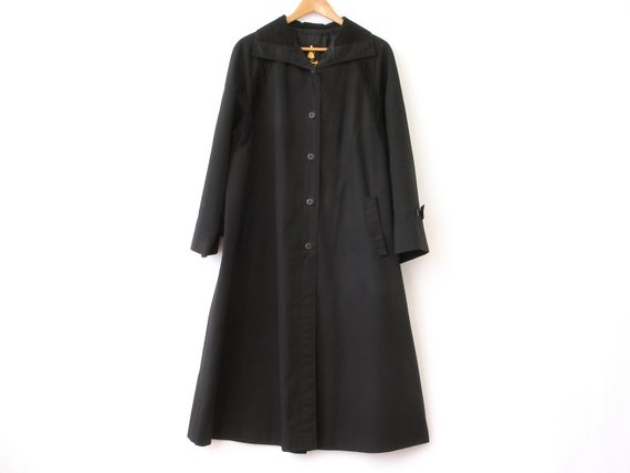 Vintage 70s/80s black trench coat by Kaunotar Fin… - image 1