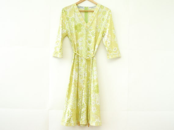 70s style floral cotton tie dress by Averardo Bes… - image 1