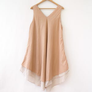 Blush pink tiered tent dress | Flowy layered tank dress | Size Medium/Large