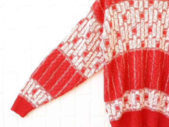 Vintage 1980s oversized acrylic knit sweater | Re… - image 6