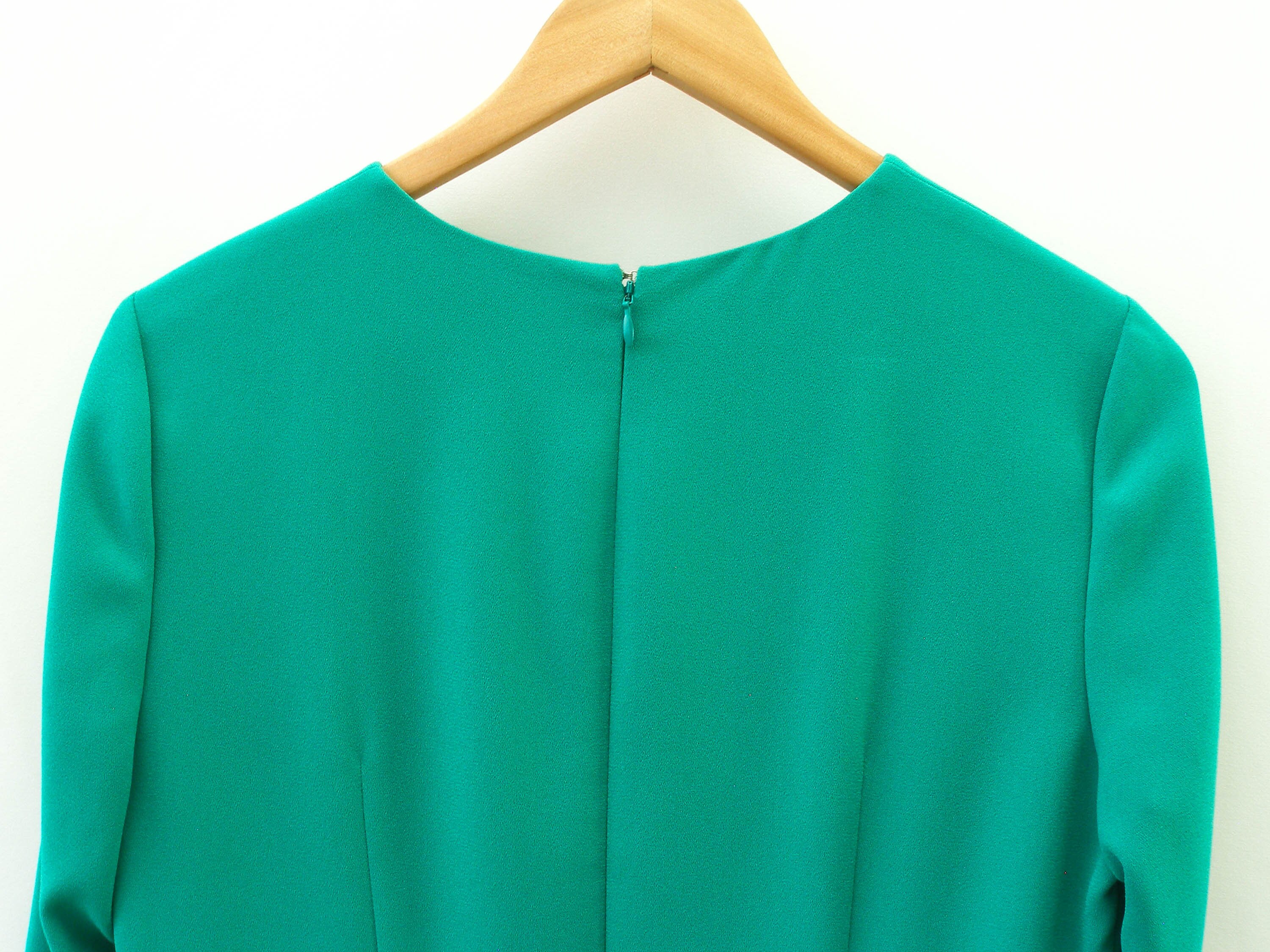 Green Bell Sleeve Dress | Empire Waist Fitted Dress | Size Small - Etsy