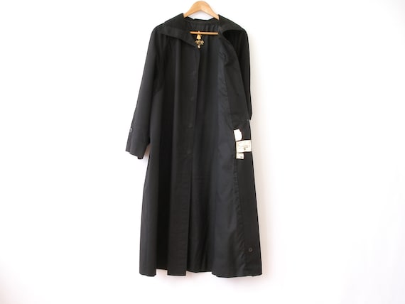 Vintage 70s/80s black trench coat by Kaunotar Fin… - image 3