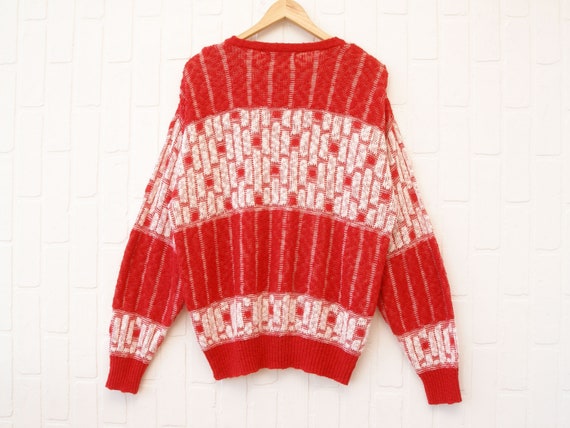 Vintage 1980s oversized acrylic knit sweater | Re… - image 2