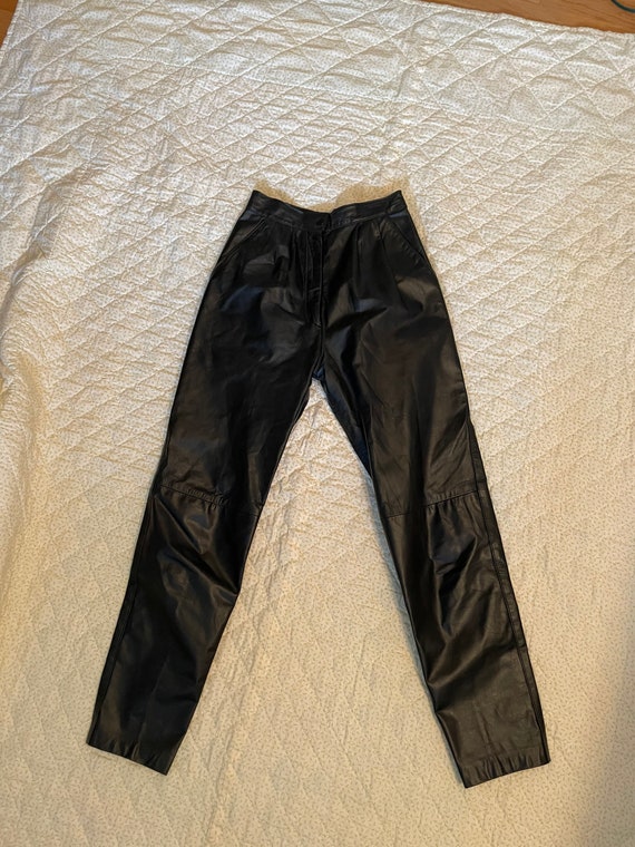 Vintage 80s Leather Pants - image 4