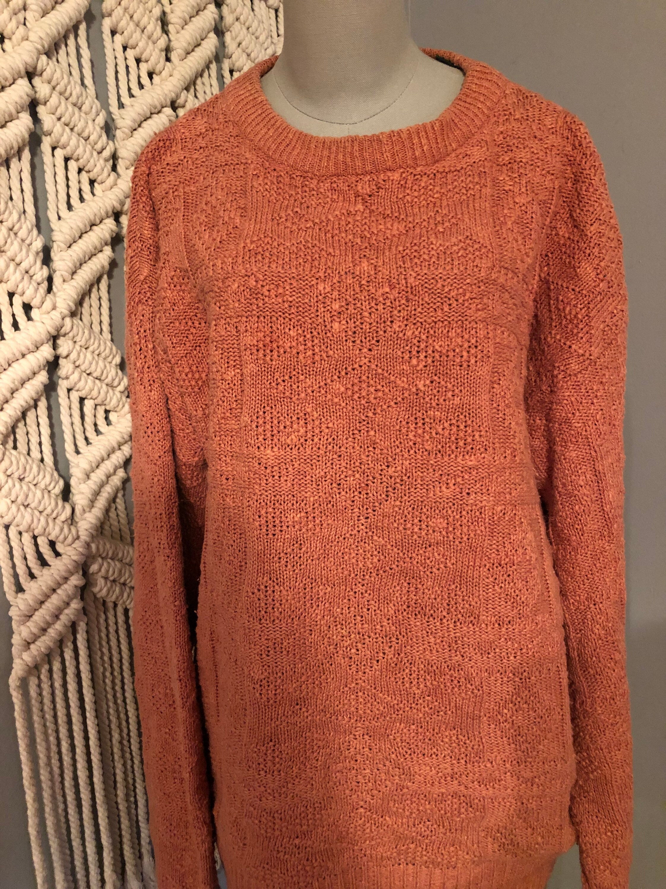 Suéter vintage chunky de gran tamaño Etsy