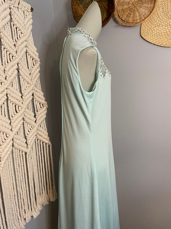 Vintage 60s Sequined Blue Gown - image 6