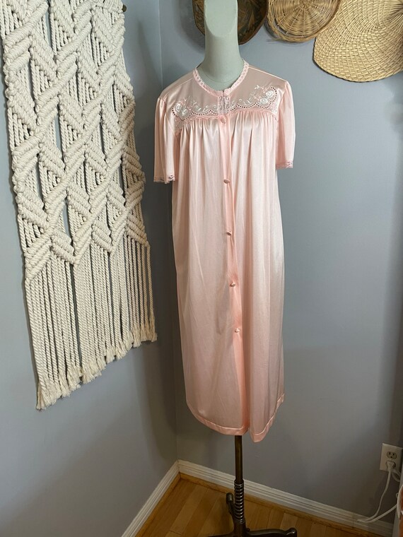 Vintage Vanity Fair Robe Gown Zip Front Long Womens … Gem