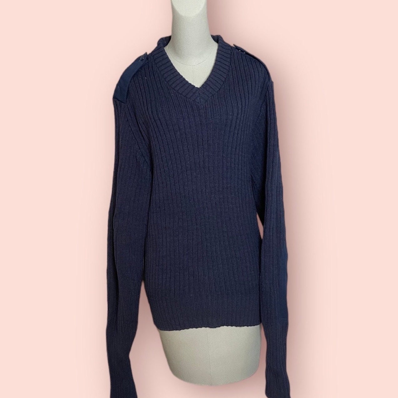 Vintage Wool Military Sweater - Etsy