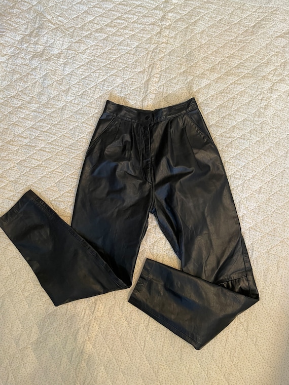 Vintage 80s Leather Pants - image 3