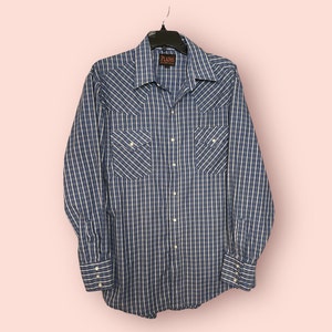 Vintage 90er Jahre Western Perlen Snap Shirt